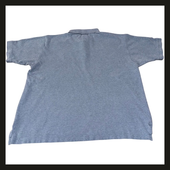 Perlis Crawfish Logo Polo Shirt XXL Blue Heather Short Sleeve Cotton Mens EUC - Picture 6 of 11